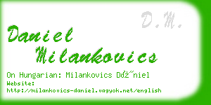 daniel milankovics business card